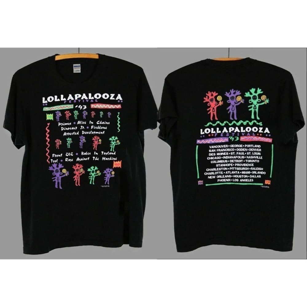 Lollapalooza Tshirt 1993 Lollapalooza Tour Concert 2 Sided